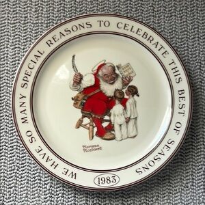 1983 Norman Rockwell limited edition. Christmas Plate